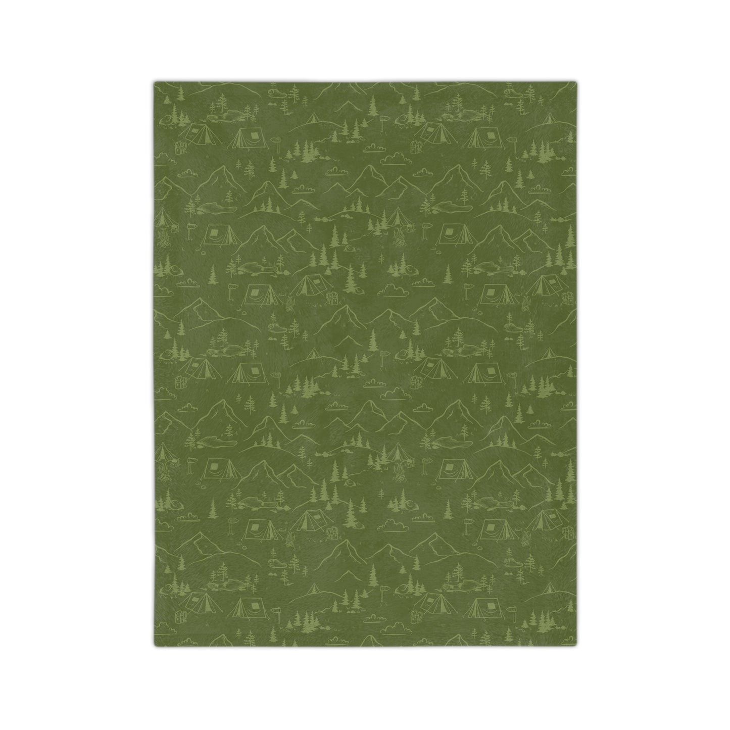 Cozy Nature-Inspired Velveteen Microfiber Blanket | Perfect for Camping, Relaxing, Gift for Nature Lovers, Home Decor, Travel - MaisonThreadory