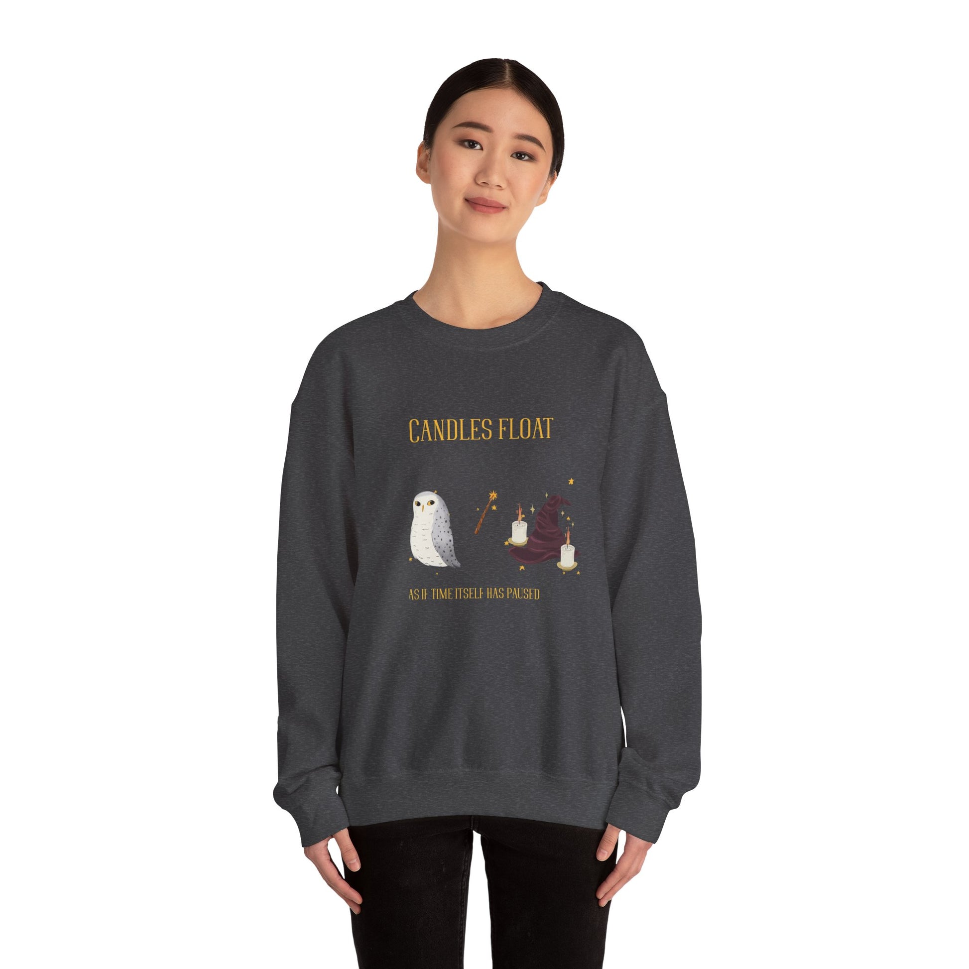 Whimsical Owl Crewneck Sweatshirt, Cozy Fall Apparel, Gift for Nature Lovers, Halloween Sweater, Cute Animal Sweatshirt - MaisonThreadory