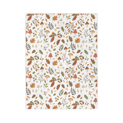 Autumn Leaves Microfiber Blanket - Cozy Fall Decor, Snuggle Blanket, Gift for Her, Warm Fleece Throw, Seasonal Home Essentials - MaisonThreadory