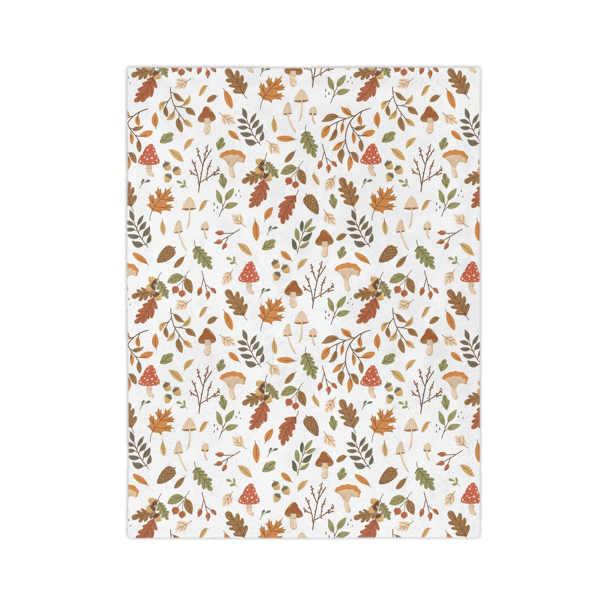 Autumn Leaves Microfiber Blanket - Cozy Fall Decor, Snuggle Blanket, Gift for Her, Warm Fleece Throw, Seasonal Home Essentials - MaisonThreadory