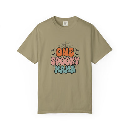Unisex Halloween T-Shirt, One Spooky Mama Tee, Casual Fall Apparel, Gift for Moms, Halloween Festivities, Spooky Season Shirt