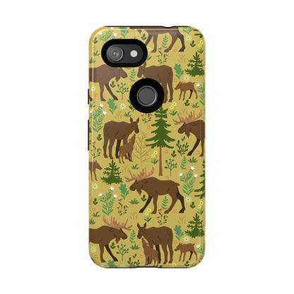 Moose Phone Case - Nature Lover's Accessory, Gifts for Outdoorsy Friends, Wildlife Decor, Eco-Friendly Cover, Forest Adventure Gear - MaisonThreadory