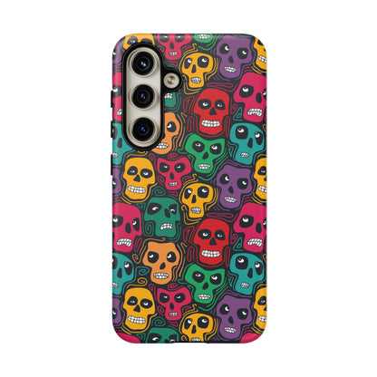 Phone Case, Day of the Dead Tough Case Phone, Mexican Skull Phone Cover, Floral Skeleton Phone Protector, Sugar Skull iPhone Case, Tough