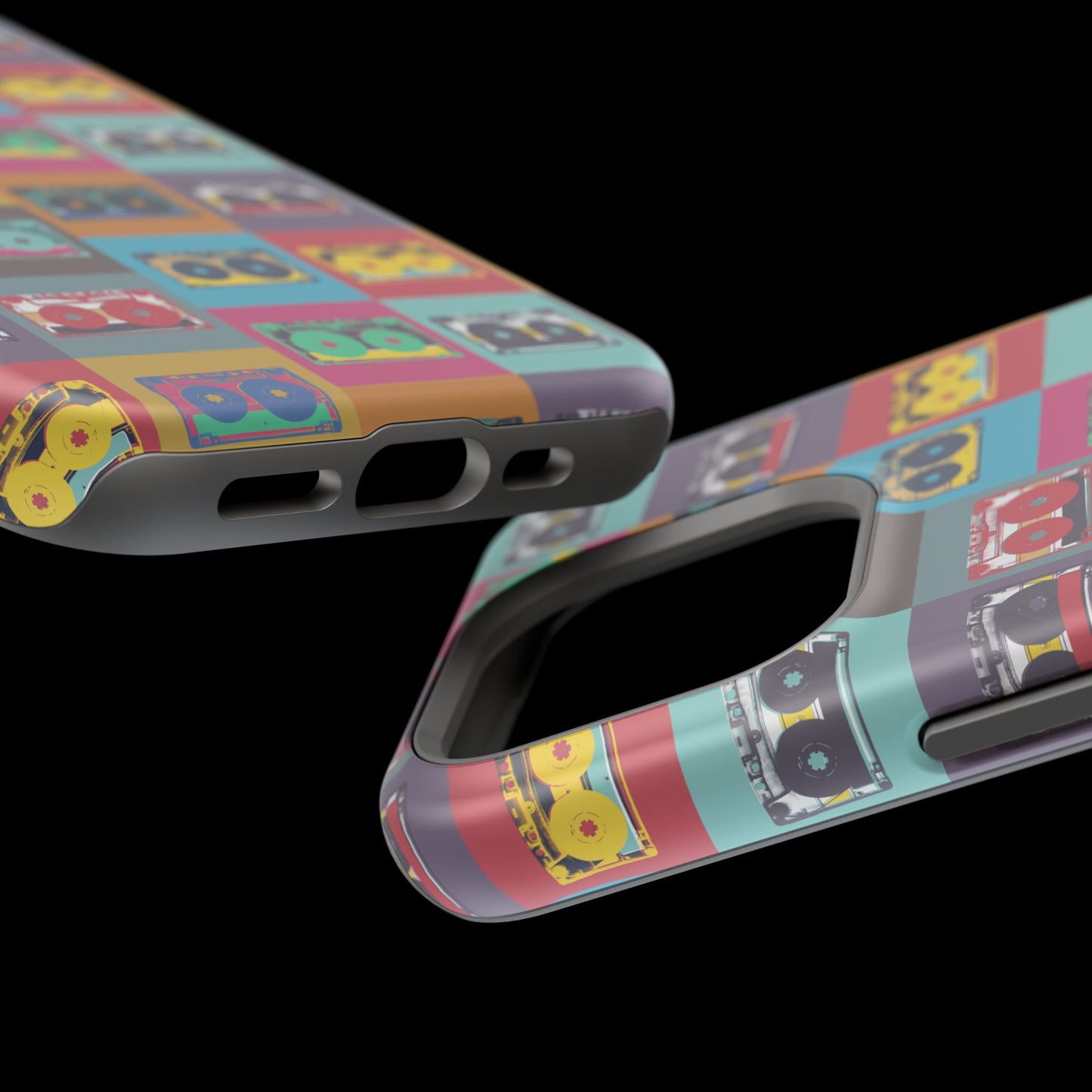 Retro Cassette Tape Phone Case, Vintage Style Tough Case, Music Lover Gift, Funky Tech Accessory, Fun Phone Cover