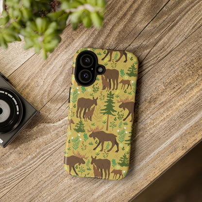 Moose Phone Case - Nature Lover's Accessory, Gifts for Outdoorsy Friends, Wildlife Decor, Eco-Friendly Cover, Forest Adventure Gear - MaisonThreadory