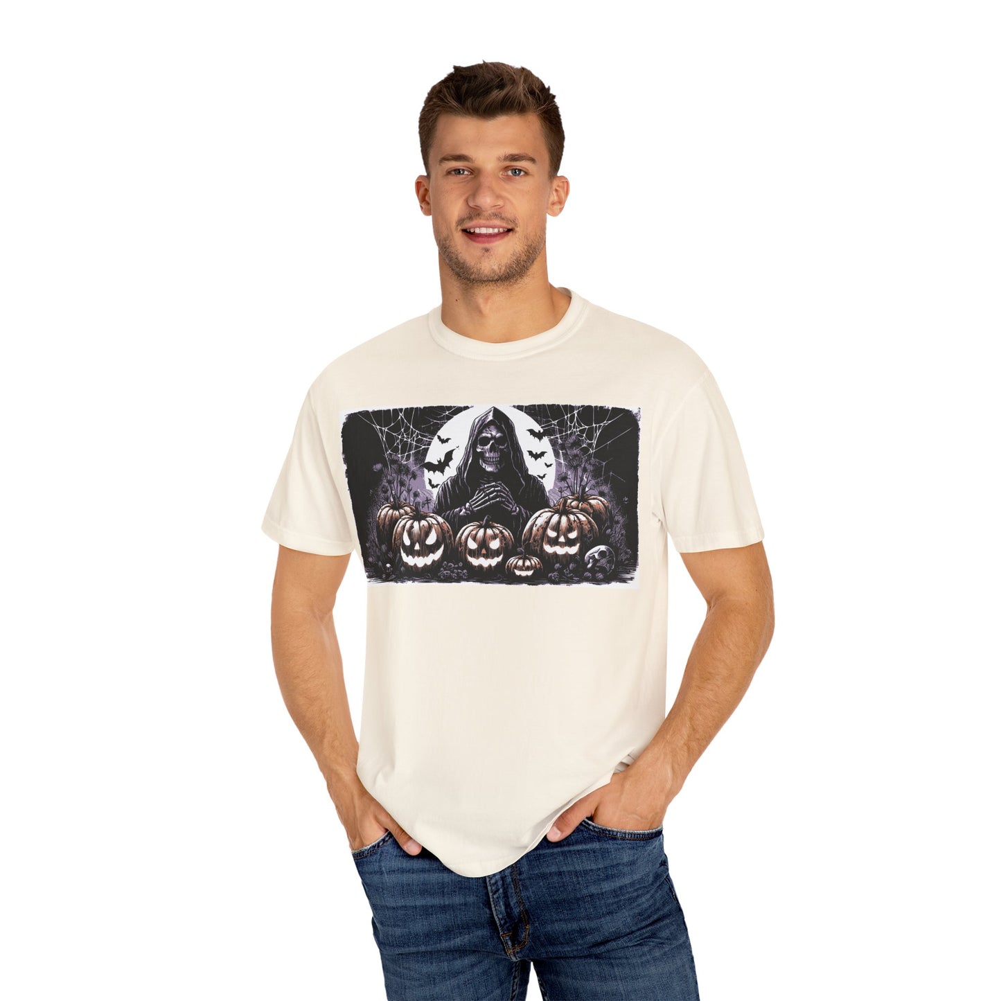 Spooky Halloween T-shirt, Unisex Graphic Tee, Ghostly Apparel, Fall Fashion, Pumpkin Shirt, Halloween Costume Top
