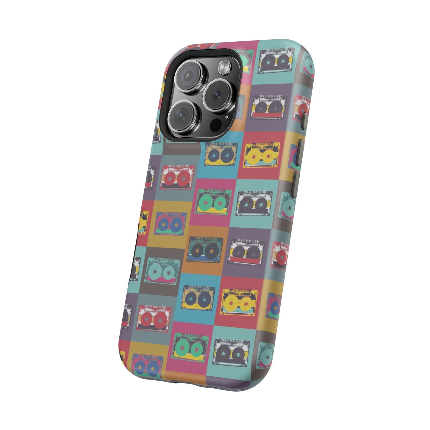 Retro Cassette Tape Phone Case, Vintage Style Tough Case, Music Lover Gift, Funky Tech Accessory, Fun Phone Cover