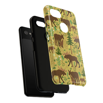Moose Phone Case - Nature Lover's Accessory, Gifts for Outdoorsy Friends, Wildlife Decor, Eco-Friendly Cover, Forest Adventure Gear - MaisonThreadory