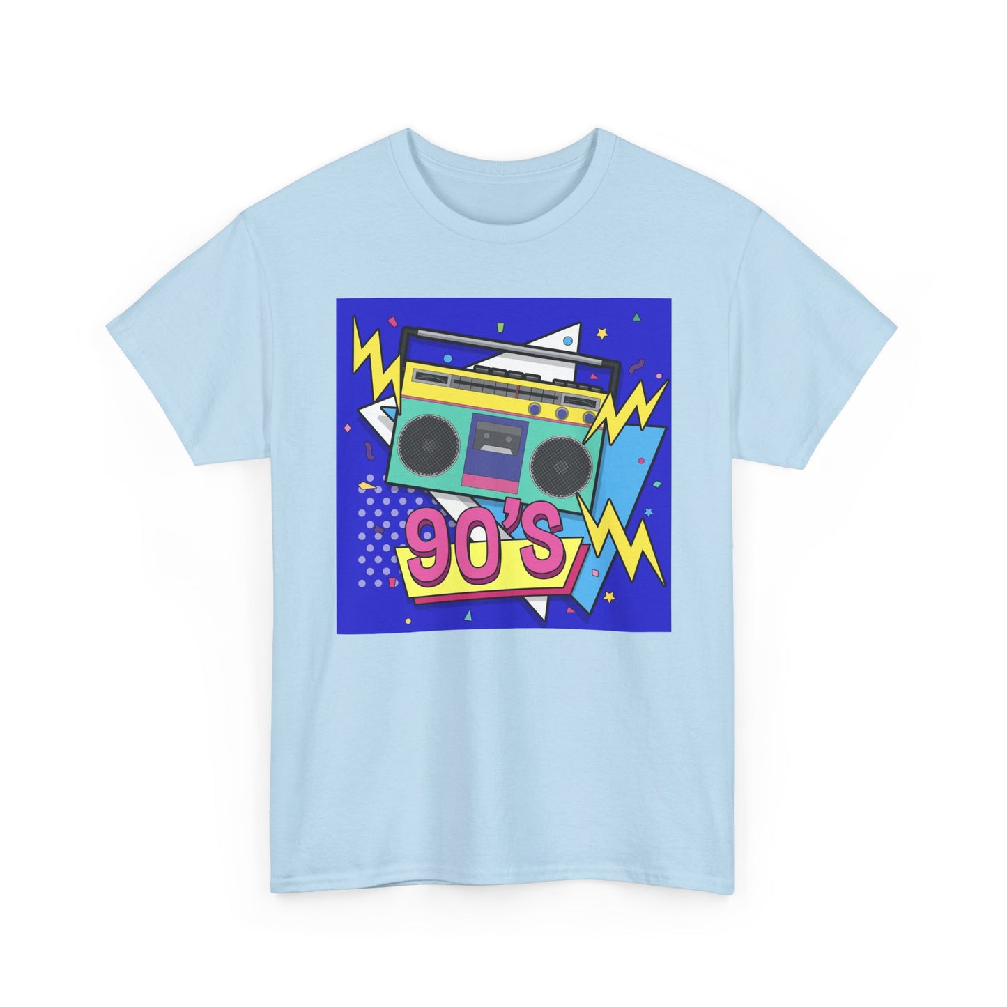 90's Retro Boombox Unisex Heavy Cotton Tee, Nostalgic T-Shirt, 90s Music Apparel, Vintage Style Shirt, Gift for Music Lovers