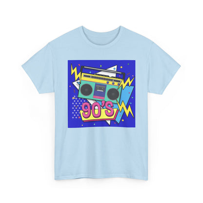 90's Retro Boombox Unisex Heavy Cotton Tee, Nostalgic T-Shirt, 90s Music Apparel, Vintage Style Shirt, Gift for Music Lovers
