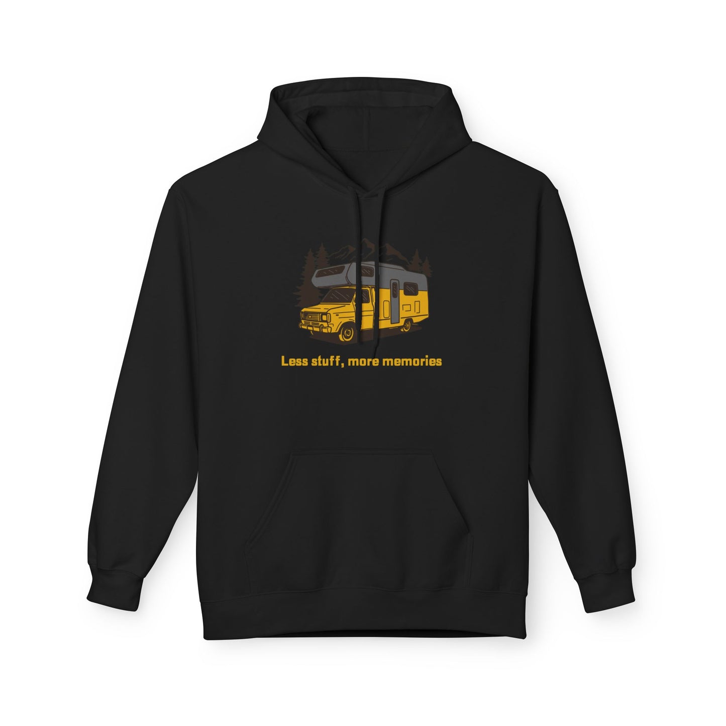 Adventure Awaits Fleece Hoodie | Cozy Travel Hoodie, Campfire Apparel, Unisex Gift, Outdoor Gear, Nature Lover Sweatshirt - MaisonThreadory