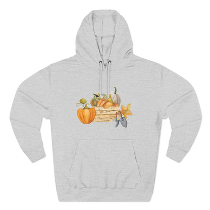 Autumn Harvest Fleece Hoodie, Cozy Fall Sweatshirt, Pumpkin Hoodie, Seasonal Apparel, Gift for Thanksgiving