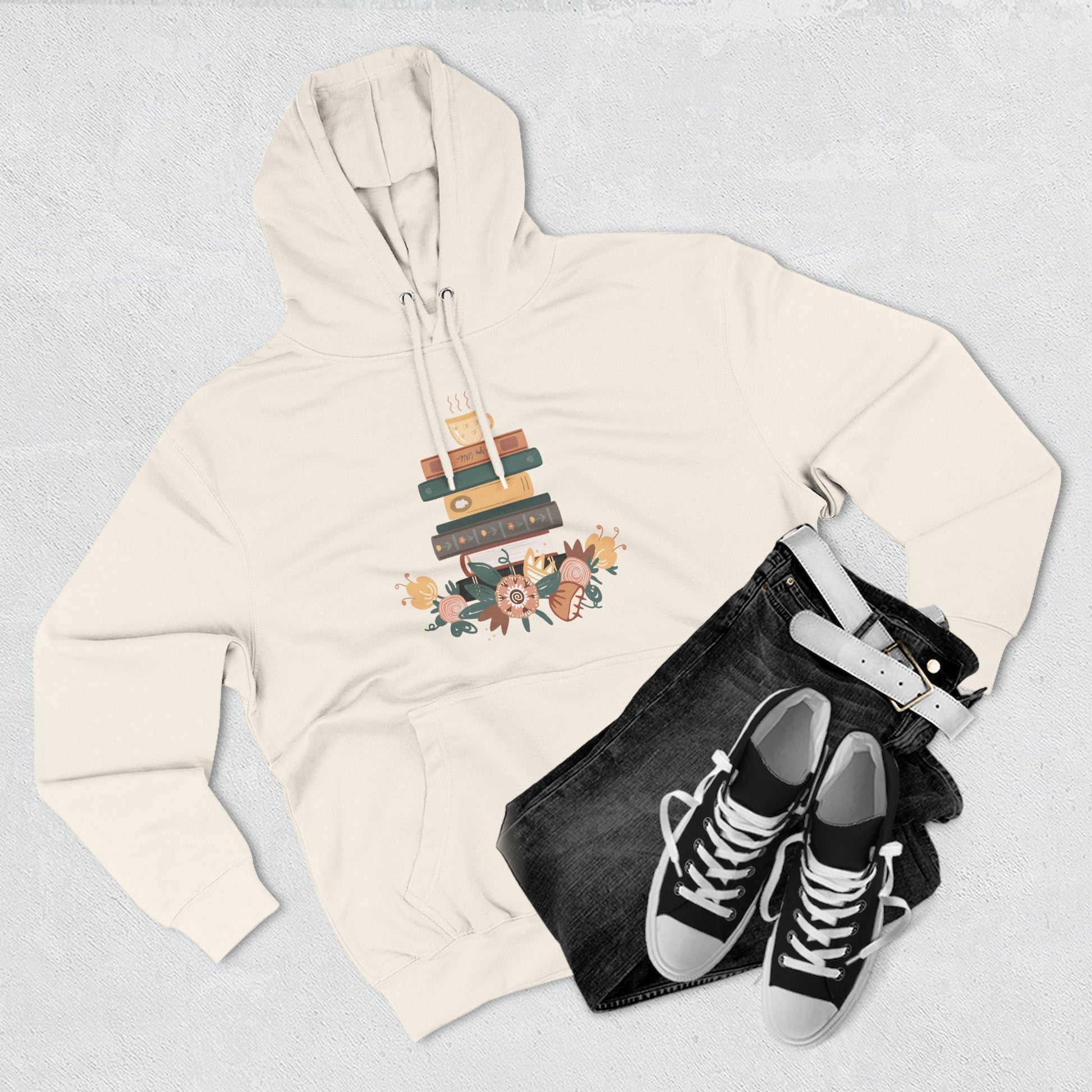 Cozy Book Lover's Hoodie | Three-Panel Fleece, Reading Gift, Literary Sweatshirt, Casual Apparel, Birthday Present, Book Club Outfit - MaisonThreadory