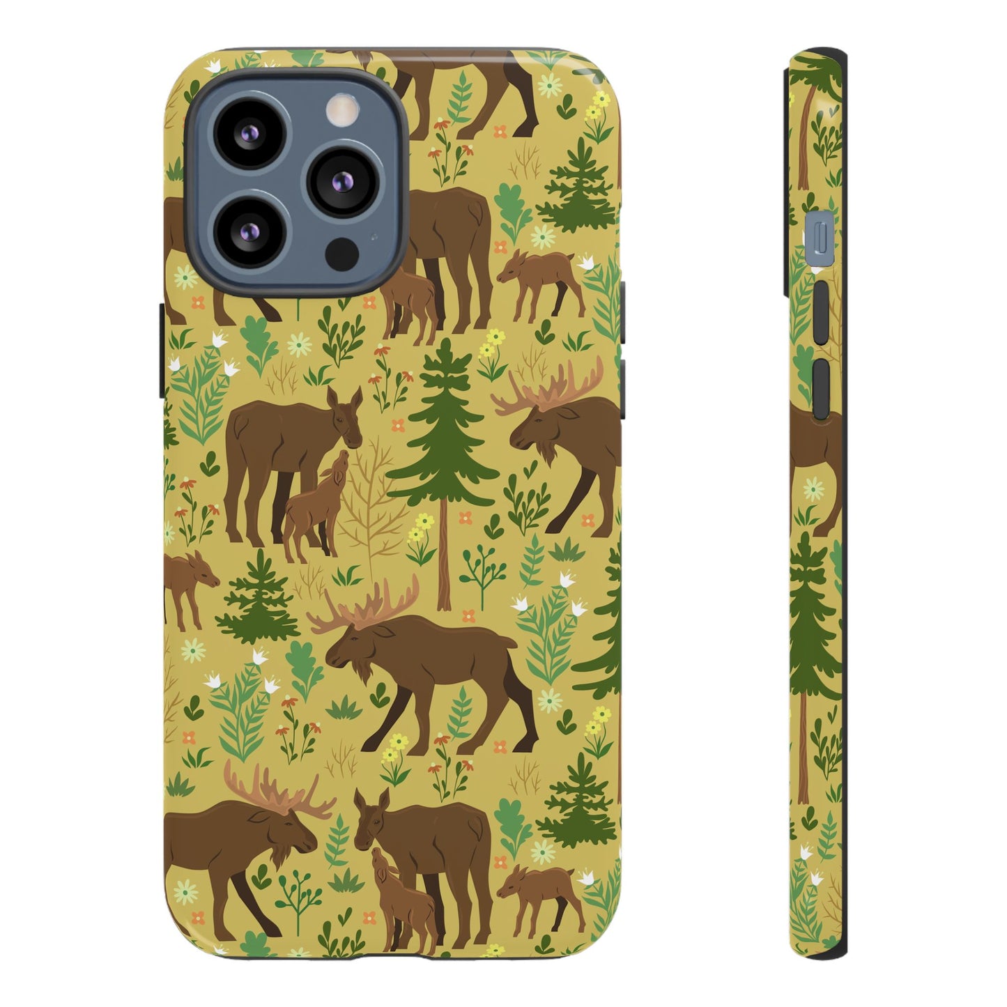 Moose Phone Case - Nature Lover's Accessory, Gifts for Outdoorsy Friends, Wildlife Decor, Eco-Friendly Cover, Forest Adventure Gear - MaisonThreadory