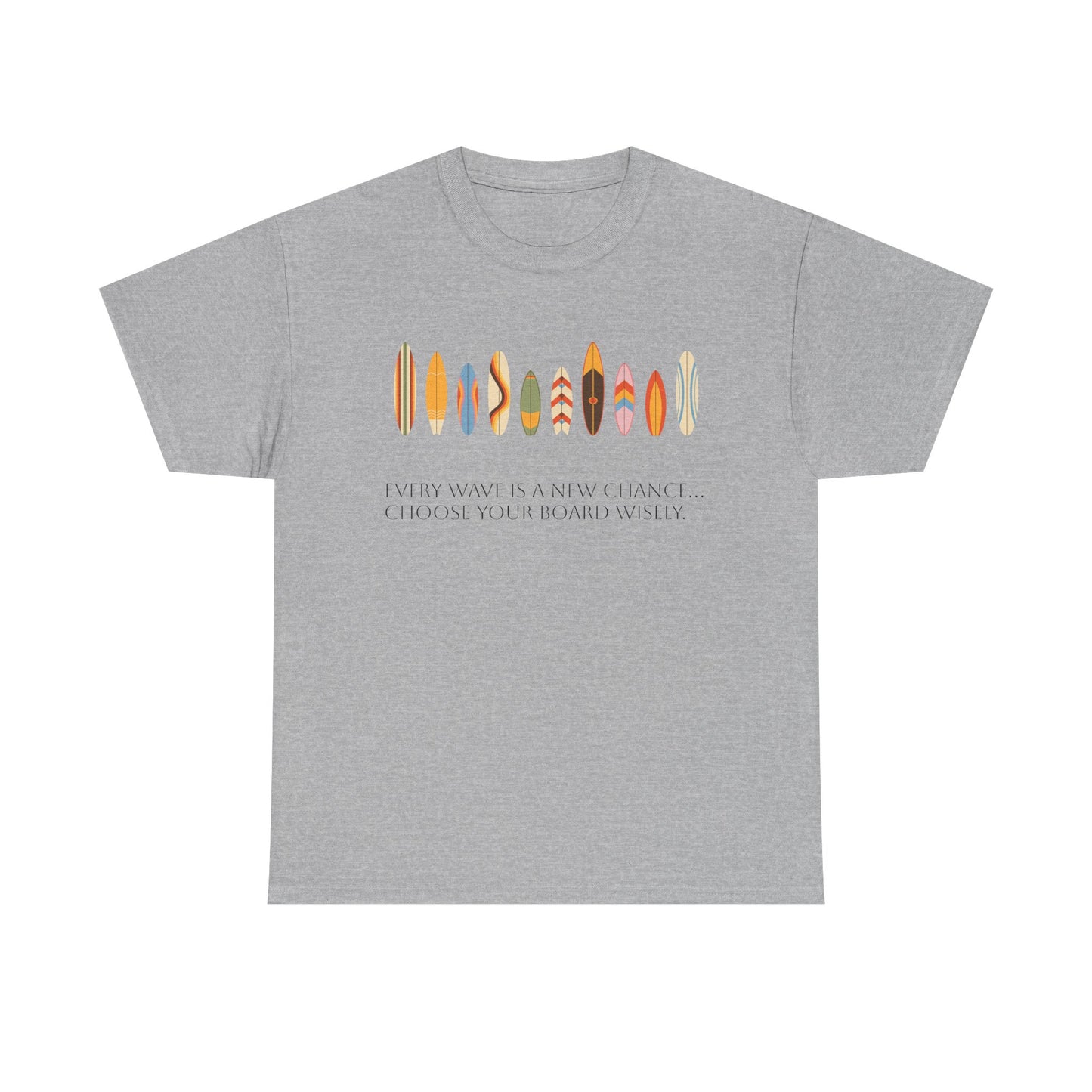 Surf Vibes Unisex Heavy Cotton Tee | Chill Beachwear, Casual Summer Shirt, Gift for Surf Lovers, Vacation Outfit, Everyday Wear - MaisonThreadory