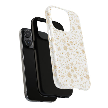Festive Snowflake Phone Cases for Winter, Holiday Gift, Sleek Design, Winter Accessories, Durable Protection - MaisonThreadory