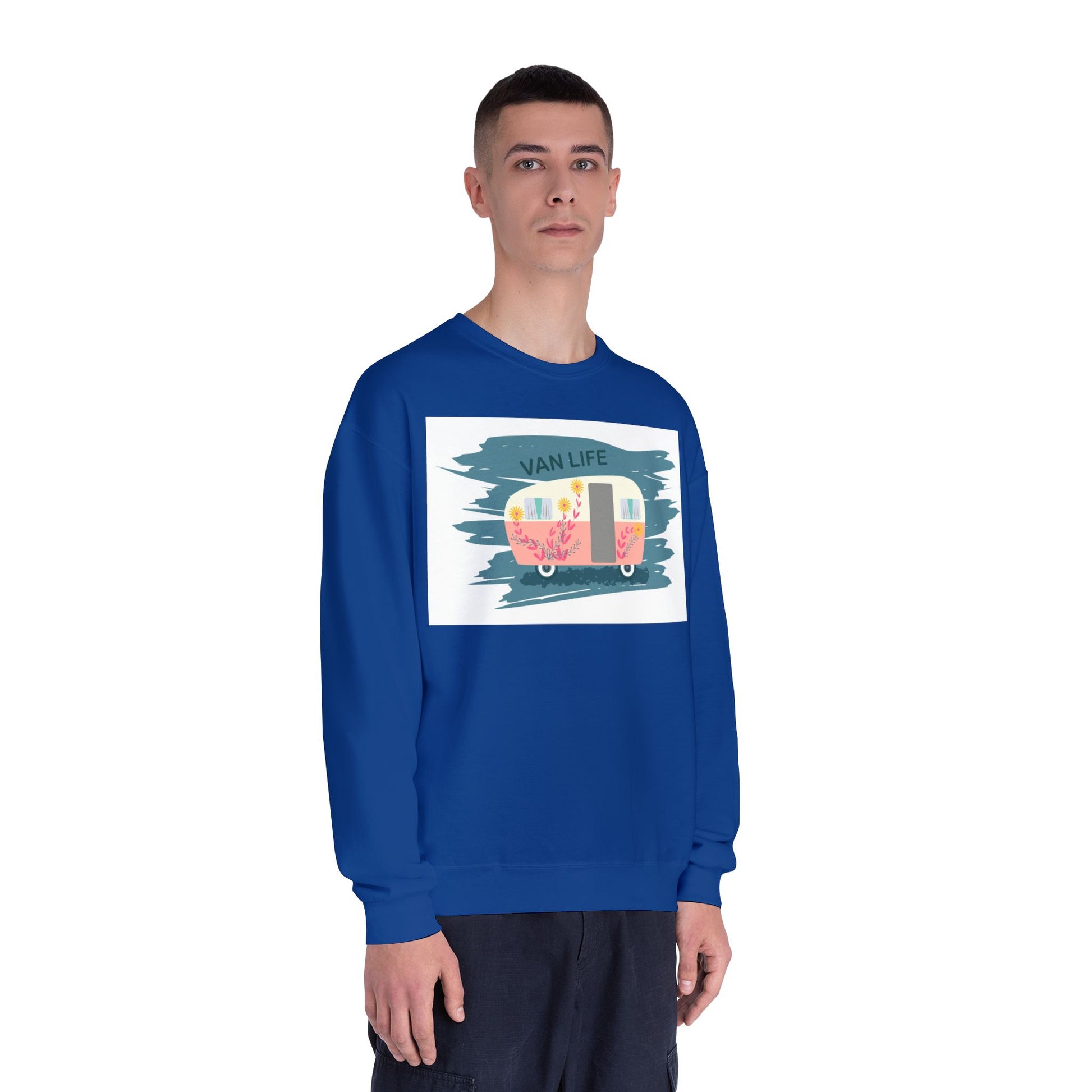 Van Life Sweatshirt, Cozy Crewneck for Adventure Lovers, Travel Apparel for Road Trips, Perfect Gift for Campers & Van Enthusiasts - MaisonThreadory