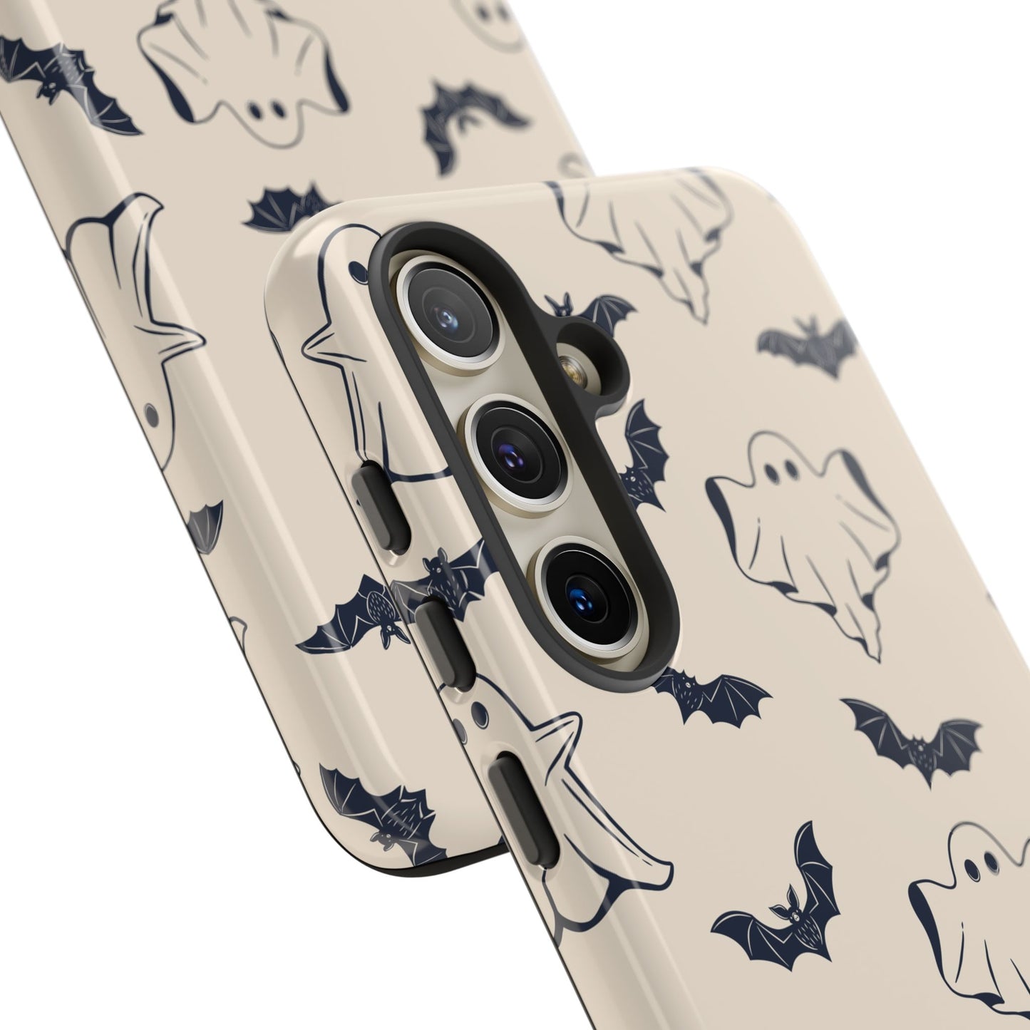 Halloween Phone Case, Ghosts and Bats, Cute Phone Cover, Spooky Accessories, Fall Decor, Gifts for Her, Halloween Party - MaisonThreadory