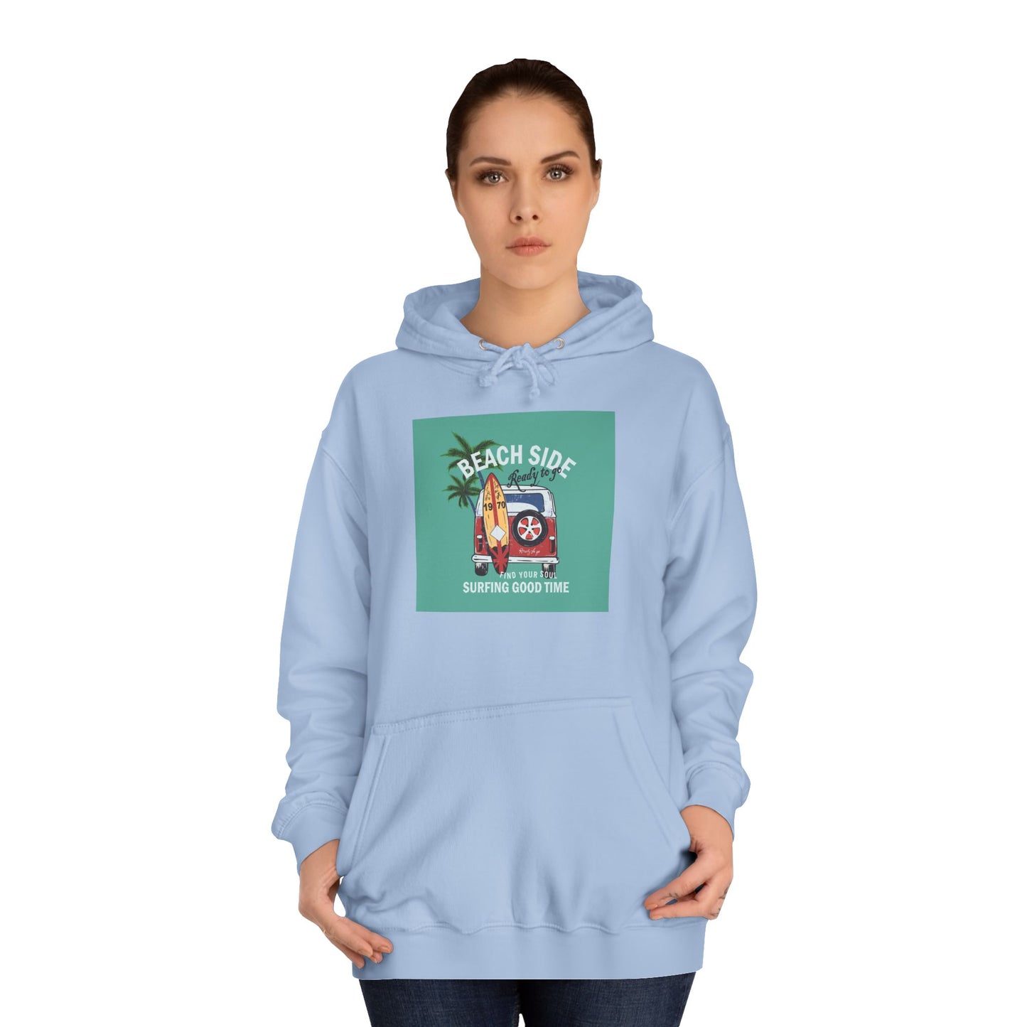 Beachside Vibes Unisex Hoodie | Perfect for College Students, Cozy Days, Summer Vacations, Gift for Friends, Casual Wear - MaisonThreadory