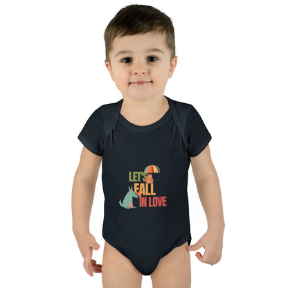 Autumn Baby Bodysuit - Let's Fall in Love, Cute Infant Outfit, Seasonal Gift, Baby Shower Present, Little One's Fall Fashion - MaisonThreadory