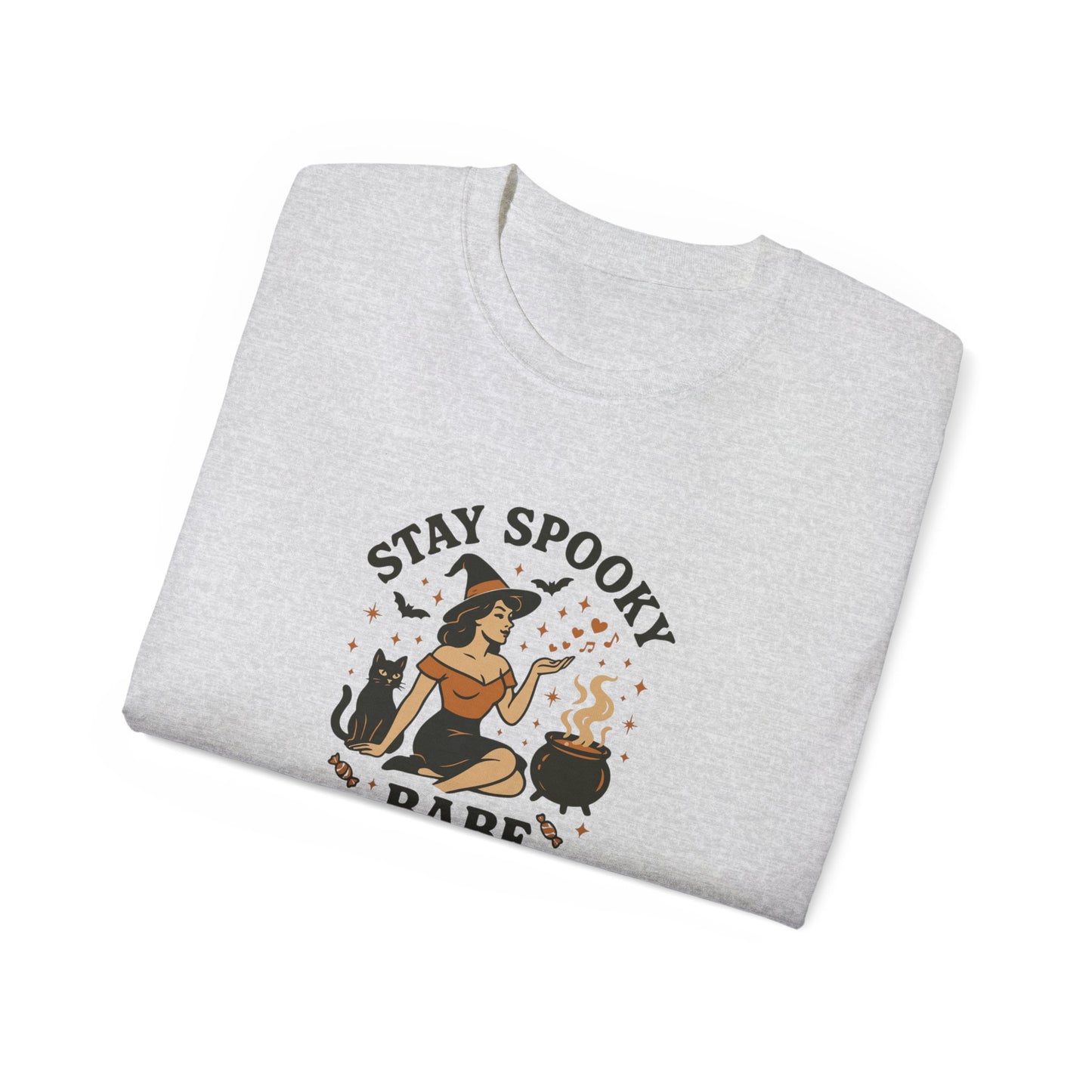 Spooky Halloween Unisex Tee, Stay Spooky Babe Shirt, Plus Size Halloween T-Shirt, Cute Witch Tee, Fall Festive Apparel