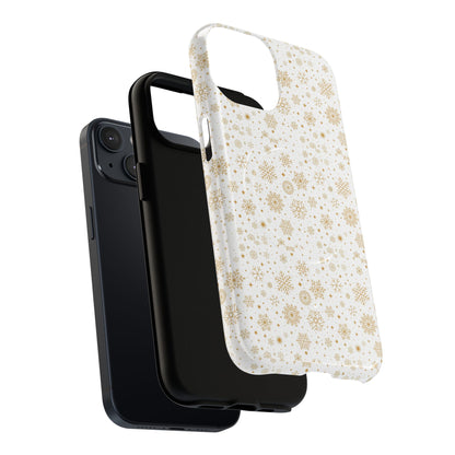 Festive Snowflake Phone Cases for Winter, Holiday Gift, Sleek Design, Winter Accessories, Durable Protection - MaisonThreadory
