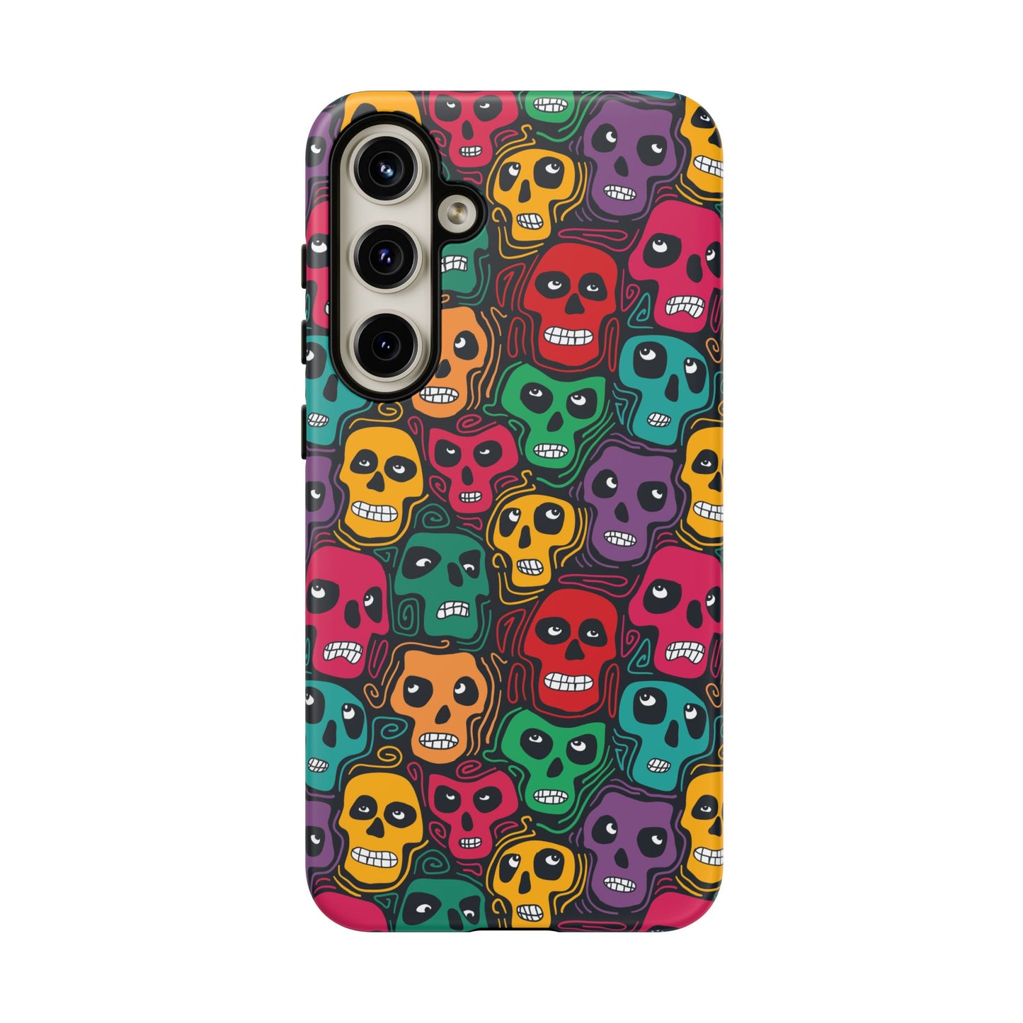Phone Case, Day of the Dead Tough Case Phone, Mexican Skull Phone Cover, Floral Skeleton Phone Protector, Sugar Skull iPhone Case, Tough