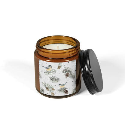Soy Candle — Warm Geometric Amber Jar (Scented, Multi-Size)