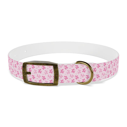 Cute Floral Dog Collar, Pet Accessories, Dog Fashion, Personalized Pet Gift, Pink Puppy Collar, Dog Walking Gear - MaisonThreadory
