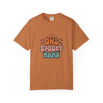 Unisex Halloween T-Shirt, One Spooky Mama Tee, Casual Fall Apparel, Gift for Moms, Halloween Festivities, Spooky Season Shirt