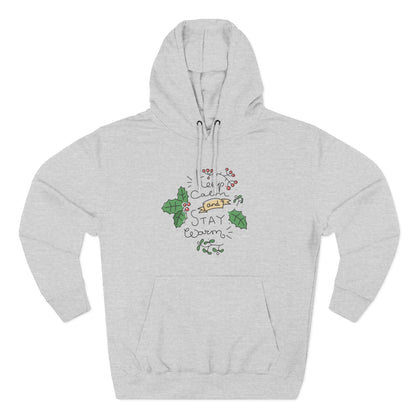 Cozy Stay Warm Fleece Hoodie for All Seasons, Cute Unisex Winter Apparel, Perfect Gift for Friends and Family - MaisonThreadory
