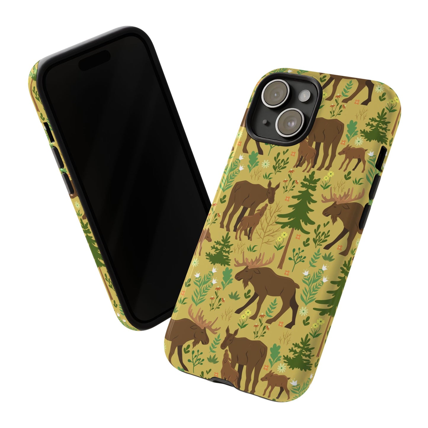 Moose Phone Case - Nature Lover's Accessory, Gifts for Outdoorsy Friends, Wildlife Decor, Eco-Friendly Cover, Forest Adventure Gear - MaisonThreadory