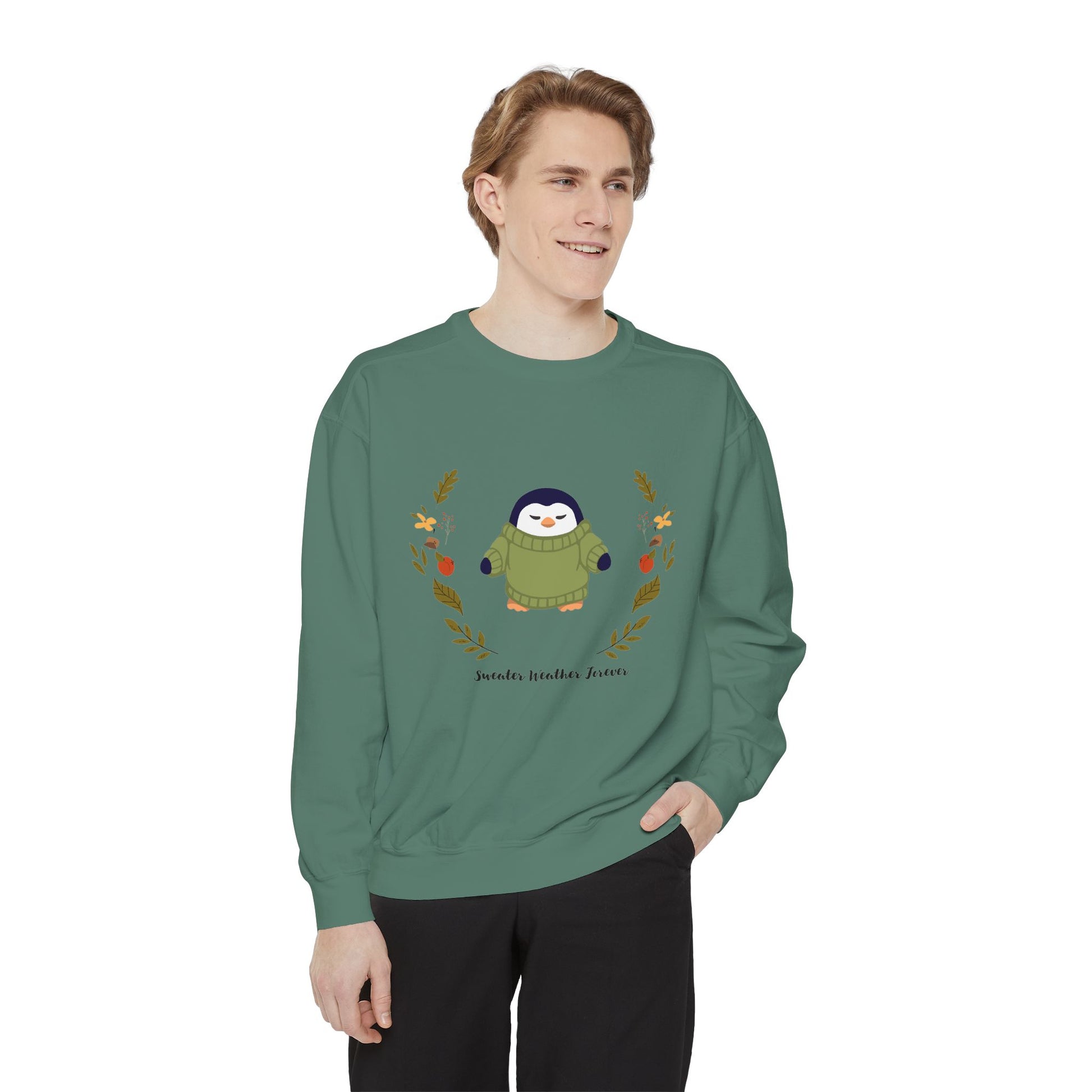 Whimsical Penguin Sweatshirt, Cozy Unisex Pullover for Every Occasion, Gift for Winter Lovers, Cute Fall Apparel, Festive Holiday Clothing - MaisonThreadory