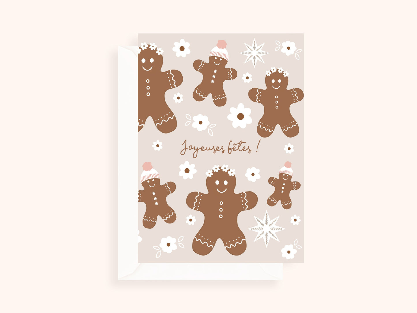 Carte de Noël pliée - format 5x7"