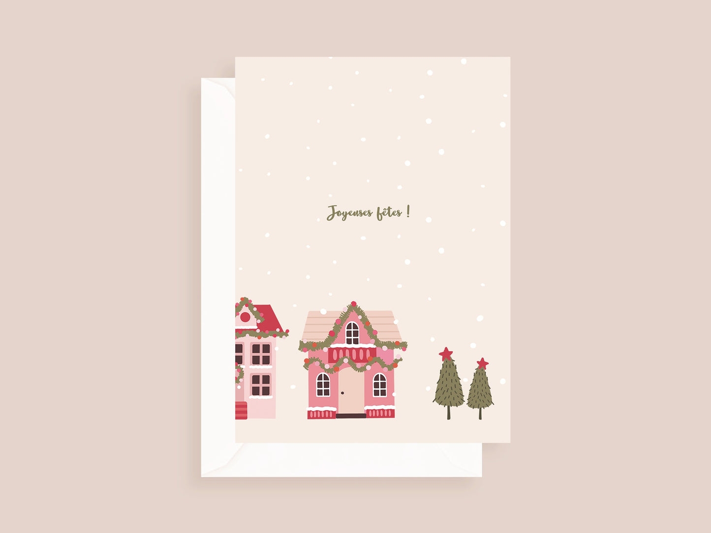 Carte de Noël pliée - format 5x7"