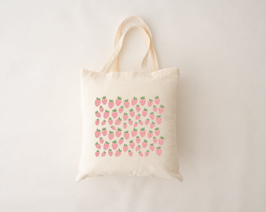 Sac réutilisable - champ de fraises