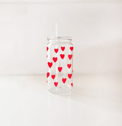 Verre en plastique 16oz - St-Valentin