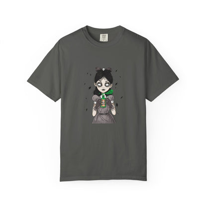 Gothic Girl Graphic Tee, Casual Wear, Halloween T-shirt, Unique Art Clothing, Gift for Teens - MaisonThreadory