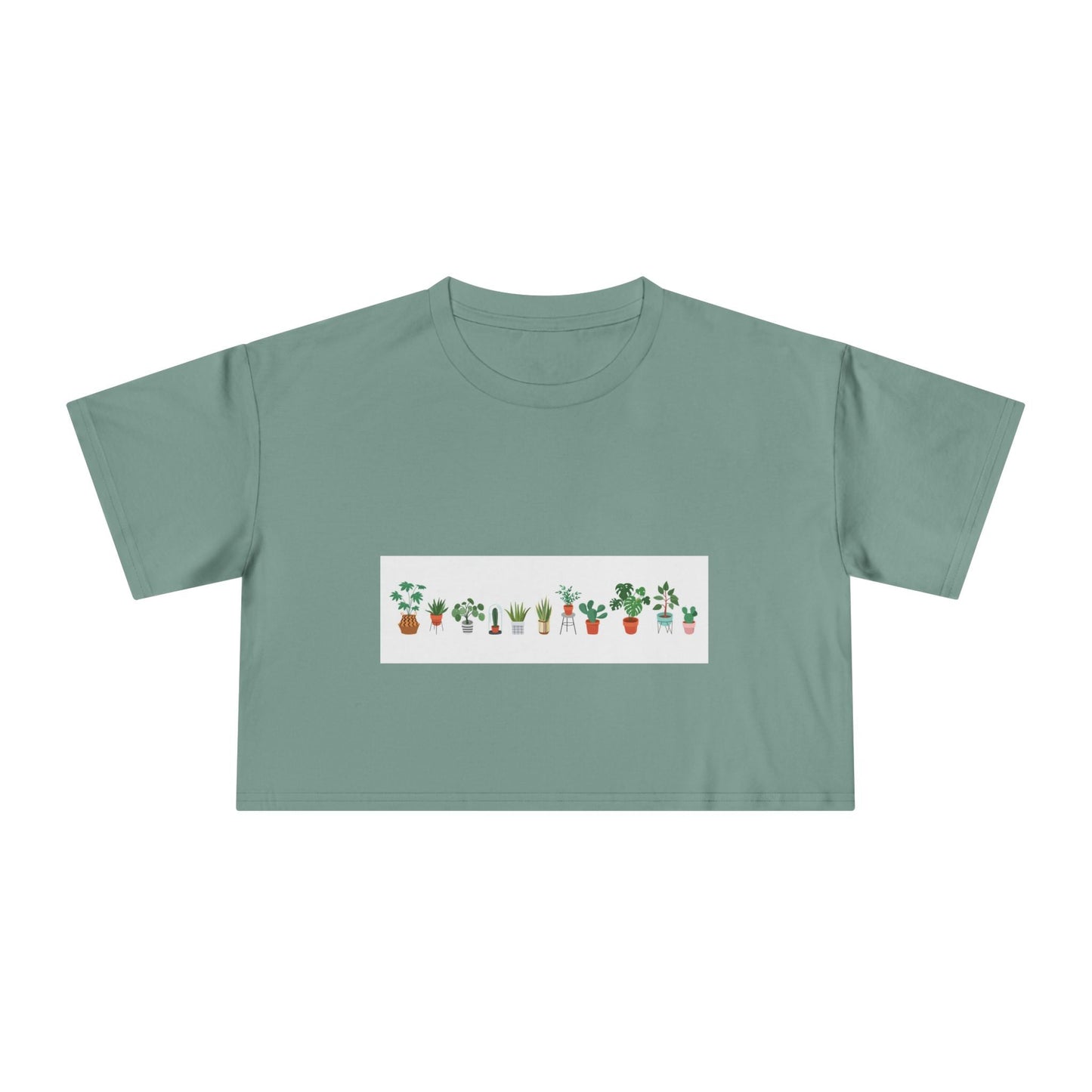 Botanical Bliss Women's Crop Tee, Cute Plant Lover Tee, Gardening Gift, Summer Fashion, Eco - Friendly Style, Trendy Crop Top - MaisonThreadory