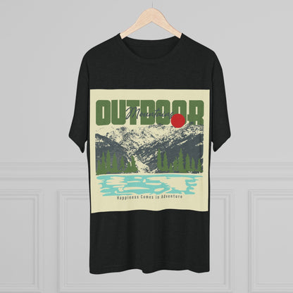 Outdoor Adventure Tee, Unisex Tri - Blend Crew Shirt, Perfect Gift for Nature Lovers, Hiking Enthusiasts, Travel Souvenir, Eco - Friendly [...] - MaisonThreadory