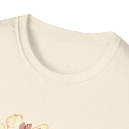 Fall Floral T-Shirt - Hello Fall Unisex Tee, Autumn Apparel, Seasonal Outfit, Cozy Gift, Trendy T-Shirt, Celebrate Harvest - MaisonThreadory