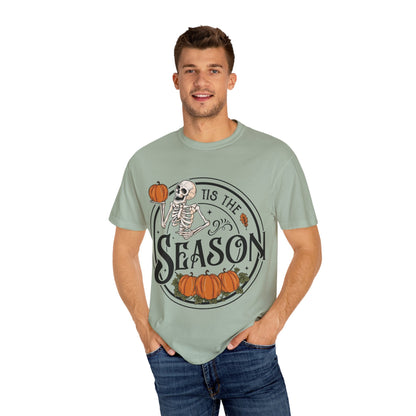 Halloween Skeleton T-Shirt, Unisex Fall Shirt, Spooky Season Tee, Pumpkins Shirt, Timeless Autumn Style - MaisonThreadory