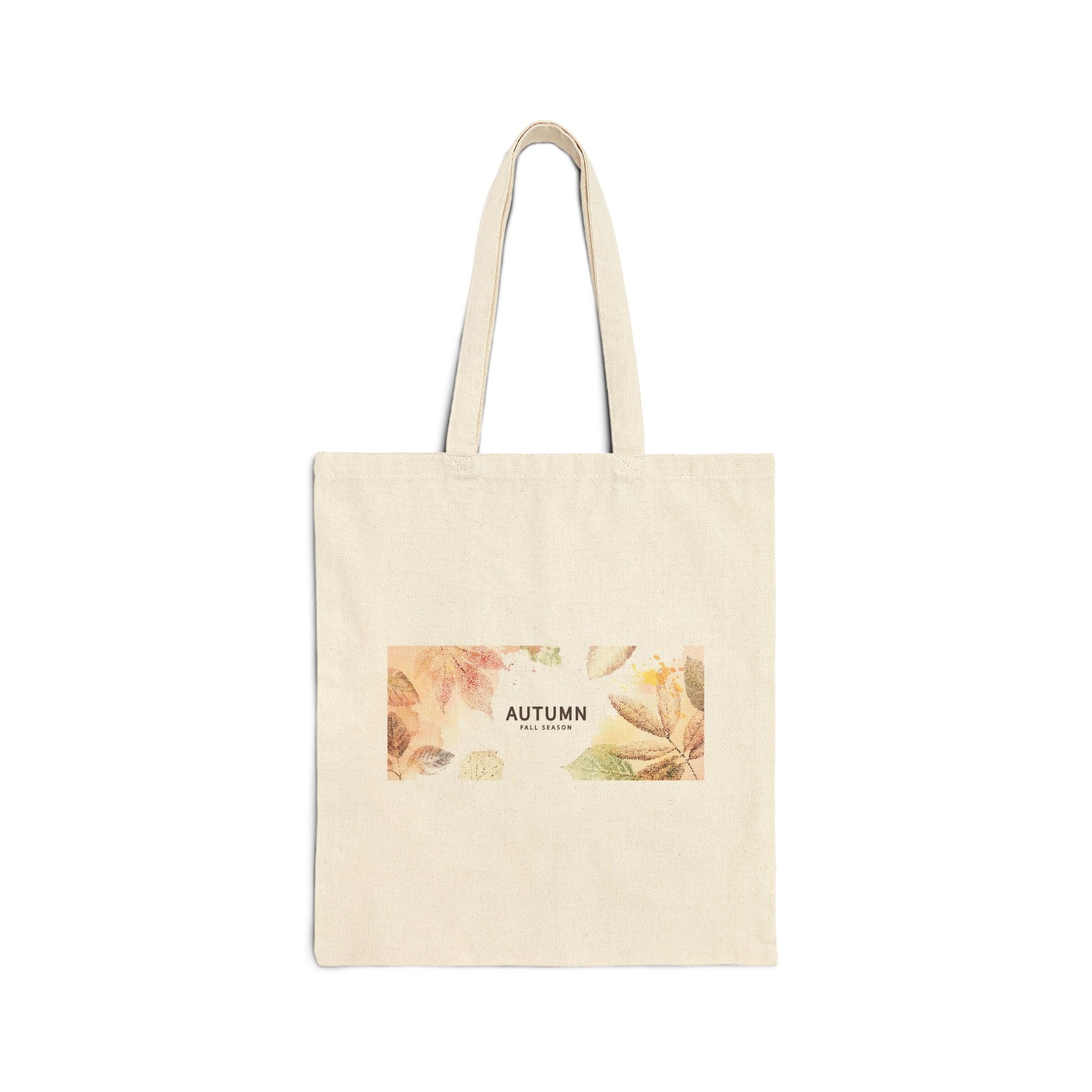 Autumn Floral Cotton Canvas Tote Bag, Eco - Friendly Shopping Bag, Fall Tote for Women, Reusable Grocery Bag, Perfect Gift for Friends - MaisonThreadory