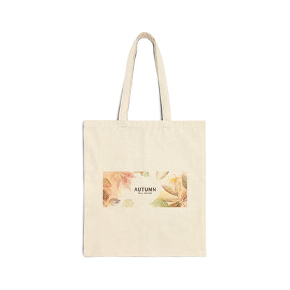 Autumn Floral Cotton Canvas Tote Bag, Eco - Friendly Shopping Bag, Fall Tote for Women, Reusable Grocery Bag, Perfect Gift for Friends - MaisonThreadory