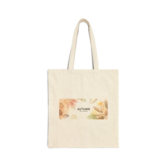 Autumn Floral Cotton Canvas Tote Bag, Eco - Friendly Shopping Bag, Fall Tote for Women, Reusable Grocery Bag, Perfect Gift for Friends - MaisonThreadory