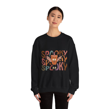 Spooky Vibes Crewneck Sweatshirt - Unisex Halloween Sweater for Cozy Nights, Fall Fashion, Gift for Spooky Season, Festive Apparel - MaisonThreadory