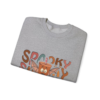 Spooky Vibes Crewneck Sweatshirt - Unisex Halloween Sweater for Cozy Nights, Fall Fashion, Gift for Spooky Season, Festive Apparel - MaisonThreadory