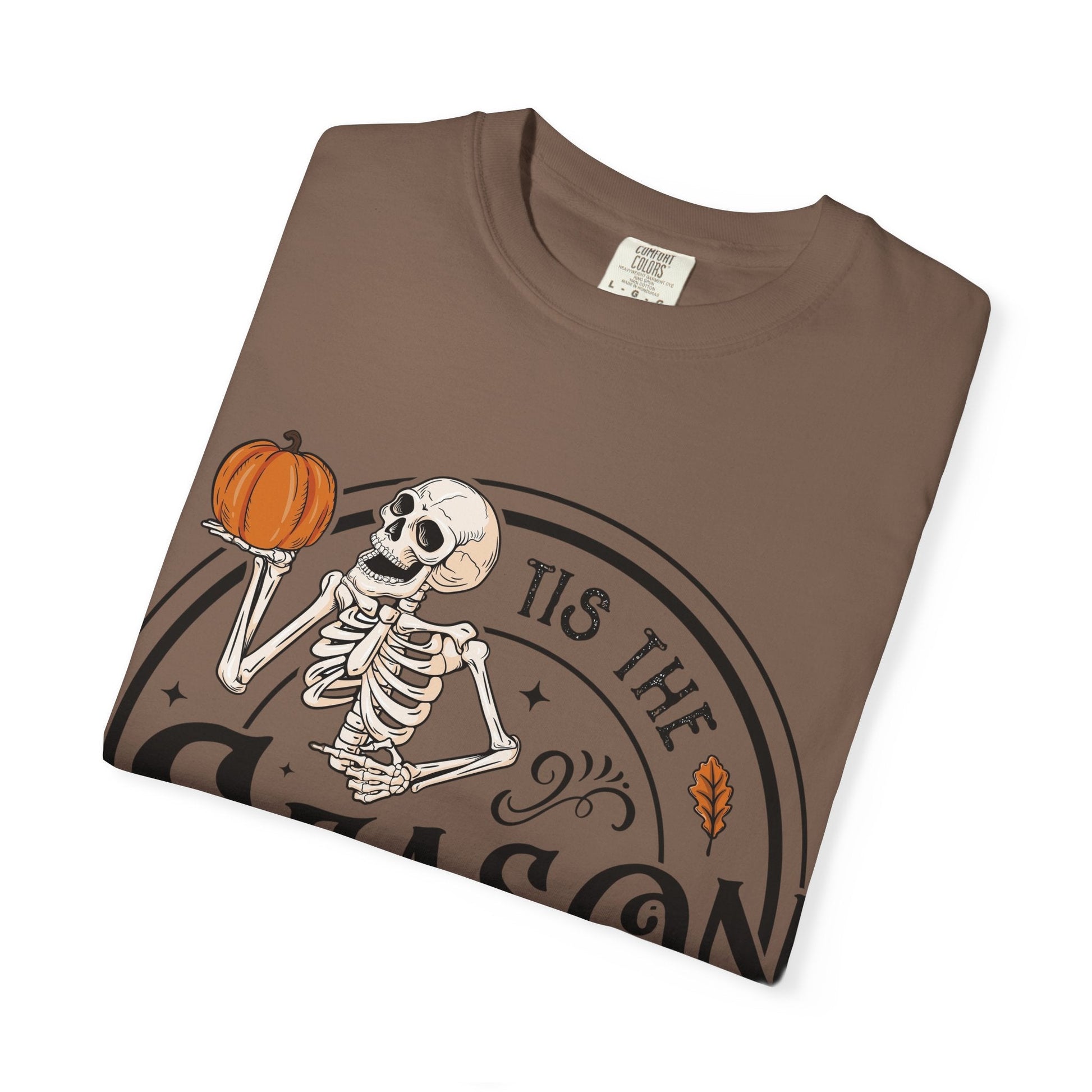Halloween Skeleton T-Shirt, Unisex Fall Shirt, Spooky Season Tee, Pumpkins Shirt, Timeless Autumn Style - MaisonThreadory