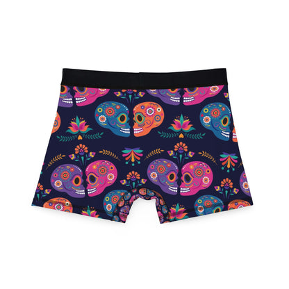 Colorful Skull Men's Boxers - Fun, Stylish, Unique Underwear, Gift for Him, Day of the Dead, Halloween, Loungewear - MaisonThreadory