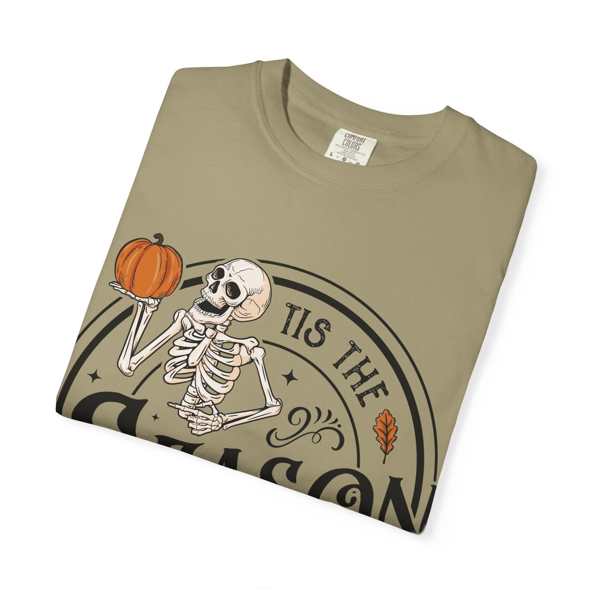 Halloween Skeleton T-Shirt, Unisex Fall Shirt, Spooky Season Tee, Pumpkins Shirt, Timeless Autumn Style - MaisonThreadory